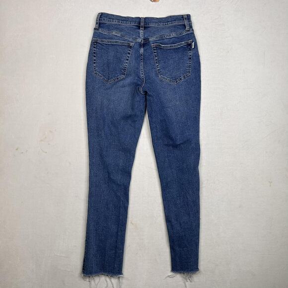 Oliver Logan Jeans Womens 26 Blue High Rise Raw Hem Straight Leg Denim Casual - Picture 12 of 12